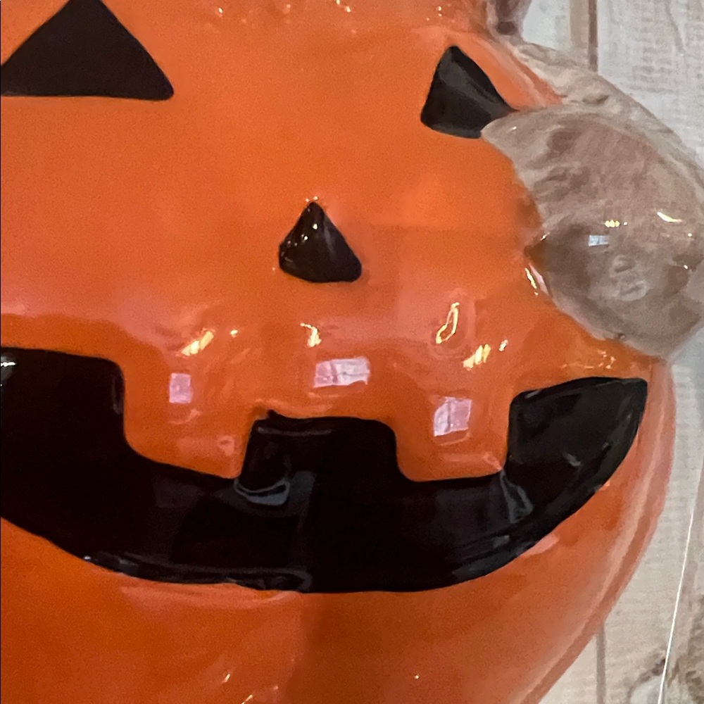 Creepy Critters Bear Pumpkin Halloween Ceramic‎ Cookie Jar Spooky Decor - Picture 6 of 6